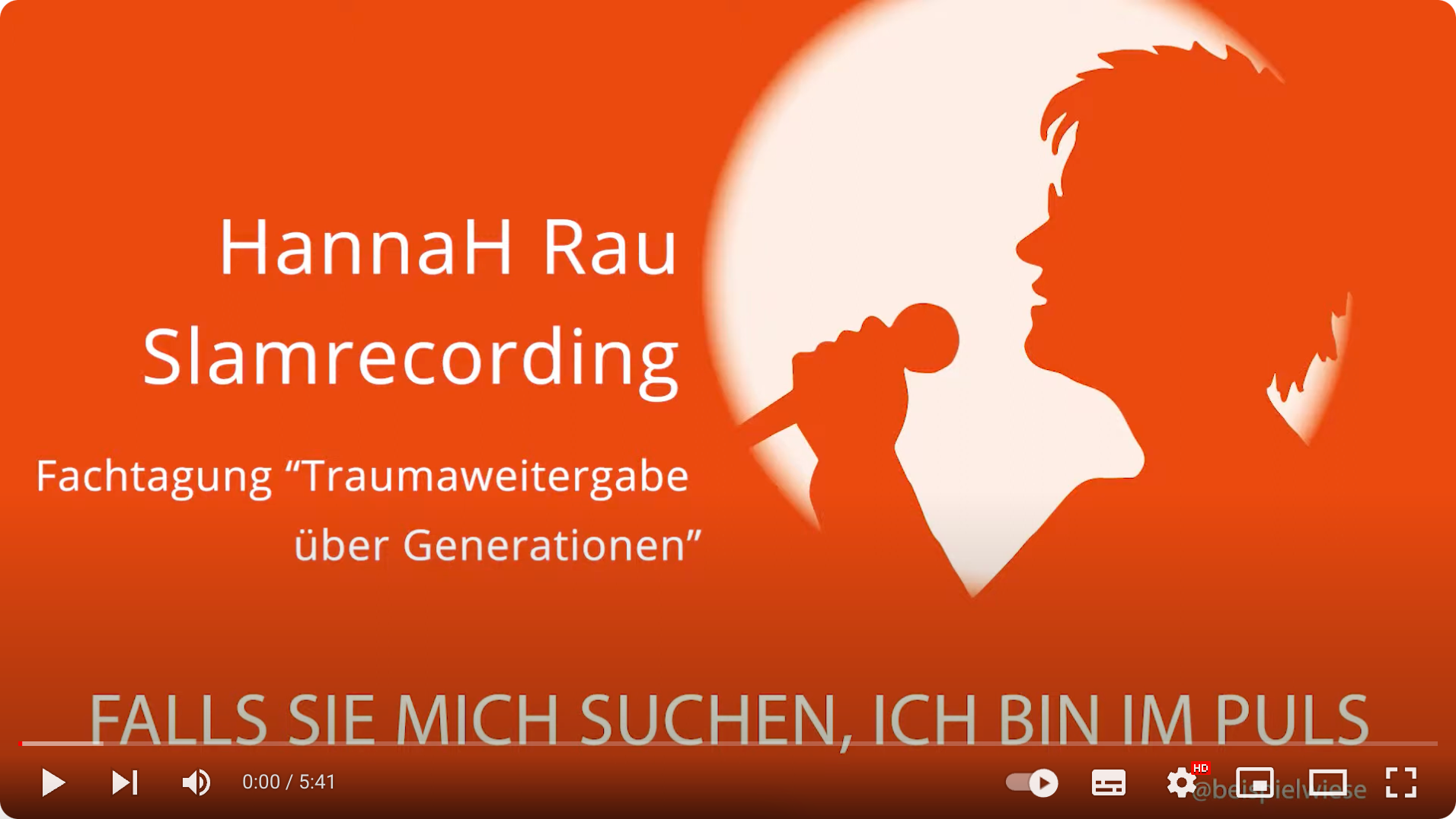 Hannah Rau auf YouTube